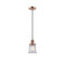 Canton Mini Pendant shown in the Antique Copper finish with a Clear shade