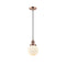 Beacon Mini Pendant shown in the Antique Copper finish with a Matte White shade