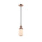 Dover Mini Pendant shown in the Antique Copper finish with a Matte White shade