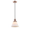 Cone Mini Pendant shown in the Antique Copper finish with a Matte White shade