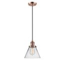 Cone Mini Pendant shown in the Antique Copper finish with a Clear shade