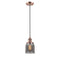 Bell Mini Pendant shown in the Antique Copper finish with a Plated Smoke shade