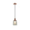 Bell Mini Pendant shown in the Antique Copper finish with a Silver Plated Mercury shade