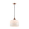 Bell Mini Pendant shown in the Antique Copper finish with a Matte White shade