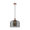 Bell Mini Pendant shown in the Antique Copper finish with a Plated Smoke shade