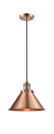 Innovations Lighting Briarcliff 1-100 watt 10 inch Antique Copper Mini Pendant with Antique Copper Briarcliff shades  201CACM10AC