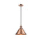 Briarcliff Mini Pendant shown in the Antique Copper finish with a Antique Copper shade