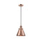 Appalachian Mini Pendant shown in the Antique Copper finish with a Antique Copper shade