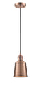 Innovations Lighting Addison 1-100 watt 5 inch Antique Copper Mini Pendant with Antique Copper Addison shades  201CACM9AC