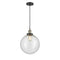 Beacon Mini Pendant shown in the Black Antique Brass finish with a Seedy shade