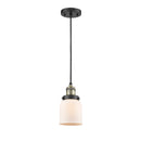 Bell Mini Pendant shown in the Black Antique Brass finish with a Matte White shade