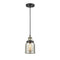 Bell Mini Pendant shown in the Black Antique Brass finish with a Silver Plated Mercury shade