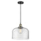 Bell Mini Pendant shown in the Black Antique Brass finish with a Clear shade