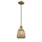 Chatham Mini Pendant shown in the Brushed Brass finish with a Mercury shade