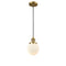 Beacon Mini Pendant shown in the Brushed Brass finish with a Matte White shade