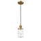 Dover Mini Pendant shown in the Brushed Brass finish with a Seedy shade