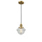 Oxford Mini Pendant shown in the Brushed Brass finish with a Seedy shade