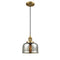 Bell Mini Pendant shown in the Brushed Brass finish with a Silver Plated Mercury shade