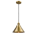 Briarcliff Mini Pendant shown in the Brushed Brass finish with a Brushed Brass shade