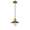 Railroad Mini Pendant shown in the Brushed Brass finish with a Brushed Brass shade