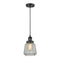 Chatham Mini Pendant shown in the Matte Black finish with a Clear shade