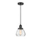 Fulton Mini Pendant shown in the Matte Black finish with a Clear shade