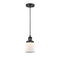 Canton Mini Pendant shown in the Matte Black finish with a Matte White shade