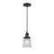 Canton Mini Pendant shown in the Matte Black finish with a Seedy shade