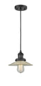 Innovations Lighting Halophane 1-100 watt 10 inch Black Mini Pendant with Halophane glass 201CBKG2