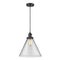 Cone Mini Pendant shown in the Matte Black finish with a Clear shade