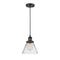 Cone Mini Pendant shown in the Matte Black finish with a Clear shade