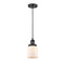 Bell Mini Pendant shown in the Matte Black finish with a Matte White shade