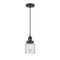 Bell Mini Pendant shown in the Matte Black finish with a Clear shade