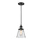 Cone Mini Pendant shown in the Matte Black finish with a Clear shade