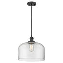 Bell Mini Pendant shown in the Matte Black finish with a Clear shade