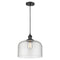 Bell Mini Pendant shown in the Matte Black finish with a Seedy shade