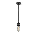 Bare Bulb Mini Pendant shown in the Matte Black finish