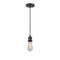 Bare Bulb Mini Pendant shown in the Matte Black finish