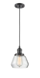 Innovations Lighting Fulton 1-100 watt 7 inch Oil Rubbed Bronze Mini Pendant with Clear glass 201COBG172