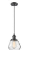 Innovations Lighting Fulton 1-100 watt 7 inch Oil Rubbed Bronze Mini Pendant with Clear glass 201COBG172