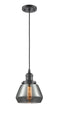 Innovations Lighting Fulton 1-100 watt 7 inch Oil Rubbed Bronze Mini Pendant with Smoked glass 201COBG173