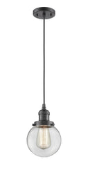 Innovations Lighting Beacon 1-100 watt 6 inch Oil Rubbed Bronze Mini Pendant with Clear glass 201COBG2026