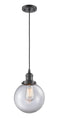 Innovations Lighting Beacon 1-100 watt 8 inch Oil Rubbed Bronze Mini Pendant with Clear glass 201COBG2028