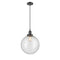 Beacon Mini Pendant shown in the Oil Rubbed Bronze finish with a Seedy shade