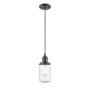 Dover Mini Pendant shown in the Oil Rubbed Bronze finish with a Seedy shade