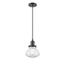 Olean Mini Pendant shown in the Oil Rubbed Bronze finish with a Clear shade