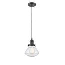 Olean Mini Pendant shown in the Oil Rubbed Bronze finish with a Seedy shade