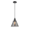 Cone Mini Pendant shown in the Oil Rubbed Bronze finish with a Plated Smoke shade