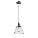 Cone Mini Pendant shown in the Oil Rubbed Bronze finish with a Seedy shade