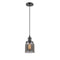 Bell Mini Pendant shown in the Oil Rubbed Bronze finish with a Plated Smoke shade